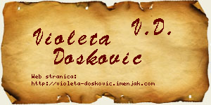 Violeta Dosković vizit kartica